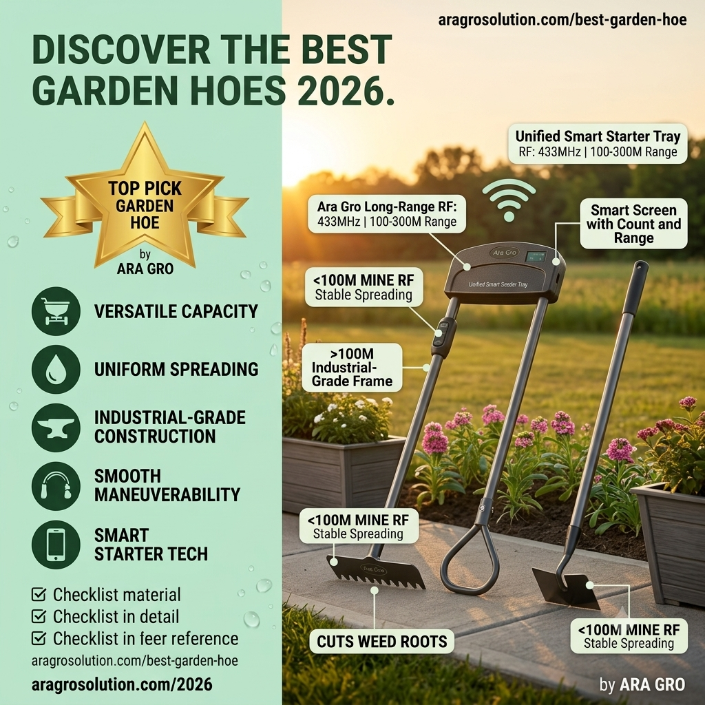 Garden Hoe and Weed Puller Rake