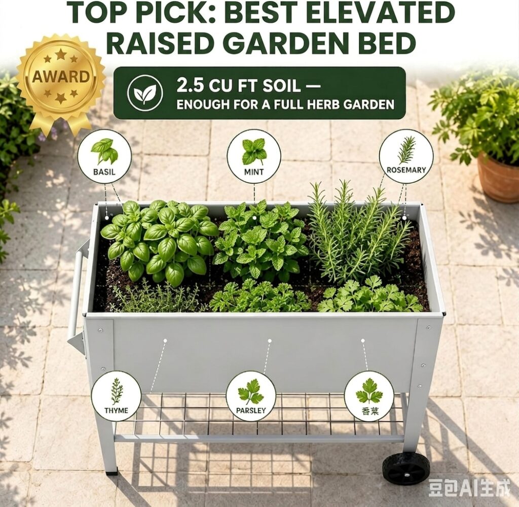 elevated raised garden planter box