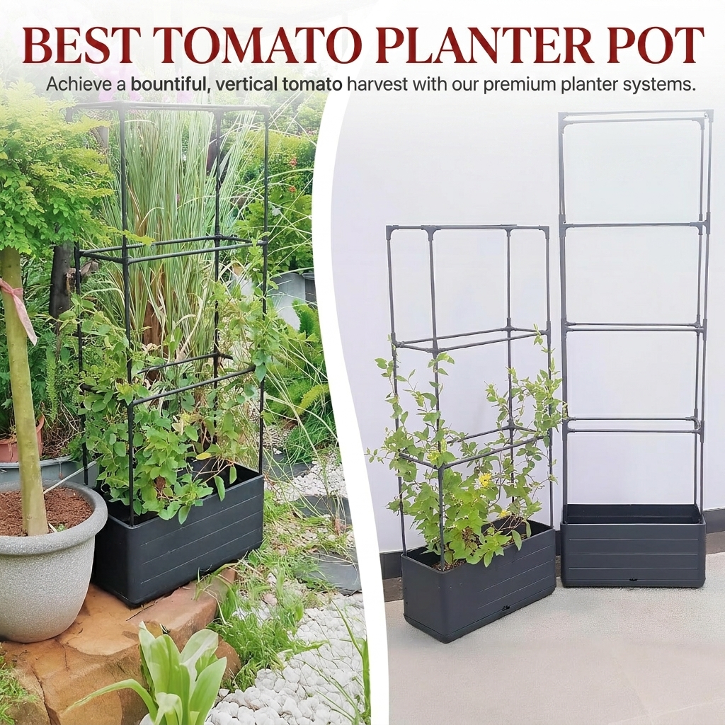 Raised Garden Bed Planter Boxe with Trellis