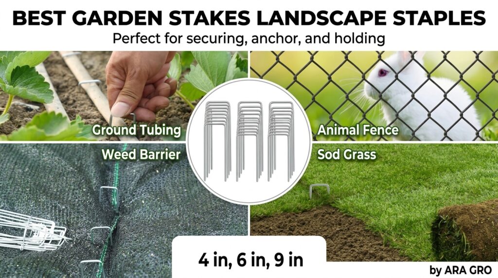 Best Garden Stakes Landscape Staples