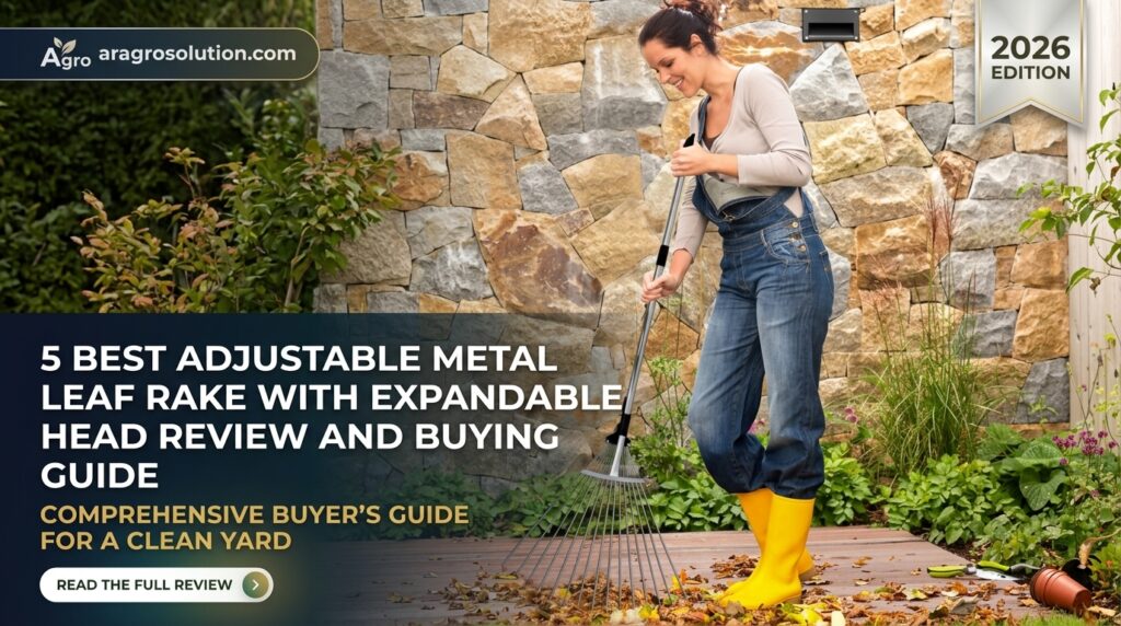Best Adjustable Metal Leaf Rake with Expandable Head